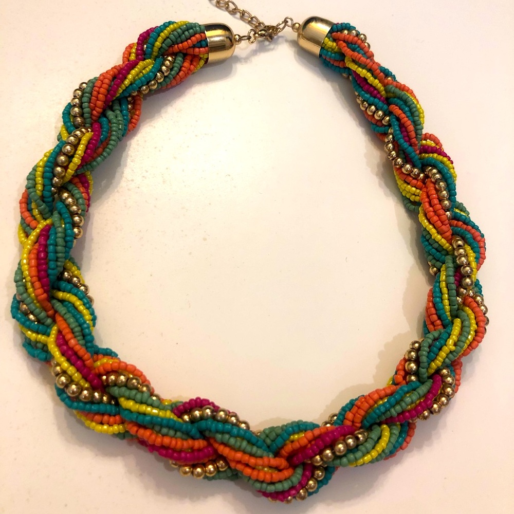 Macy’s beaded woven necklace